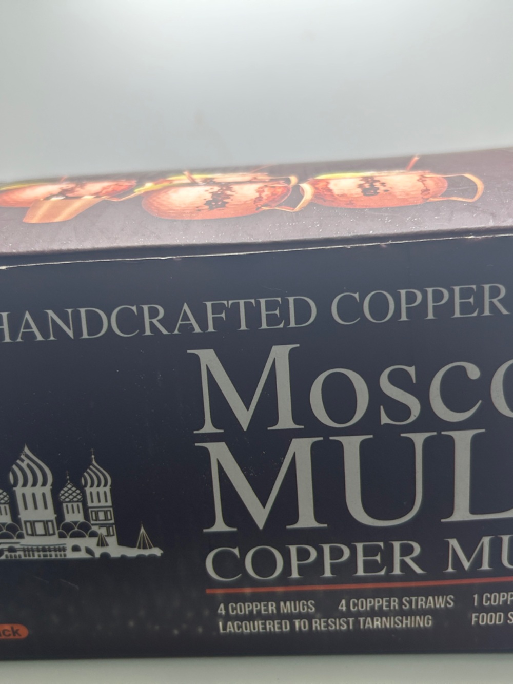 A29 Moscow Mule 100% Pure Copper Mugs Set of 4 16 oz Hammered